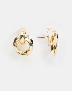 Золотистые серьги-гвоздики River Island - Золотой