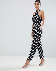 Комбинезон в горошек AX Paris - Черный