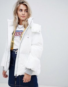 Свободная дутая куртка Tommy Jeans - Белый