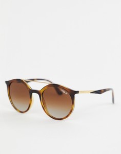 Черепаховые круглые солнцезащитные очки Vogue Eyewear 0VO5242S - Коричневый