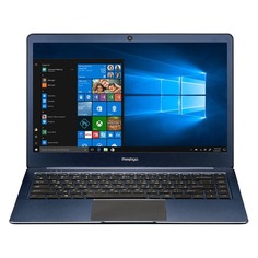 Ноутбук PRESTIGIO SmartBook 141S, 14.1&quot;, Intel Celeron N3350 1.1ГГц, 3Гб, 32Гб eMMC, Intel HD Graphics 500, Windows 10 Home, PSB141S01ZFH_BB_CIS, темно-синий