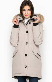 Зимний пуховик Rossclair Parka с отделкой натуральным мехом Canada Goose
