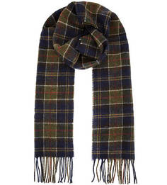 Шерстяной шарф в клетку Barbour