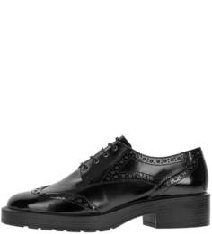 Полуботинки черного цвета с брогированием Geox