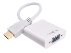 Аксессуар Orient C100W HDMI M - VGA 15F+Audio 0.2m White