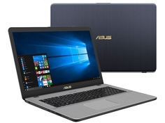 Ноутбук ASUS N705UF-GC138T 90NB0IE1-M01760 Grey (Intel Core i3-7100U 2.4 GHz/6144Mb/1000Gb/No ODD/nVidia GeForce MX130 2048Mb/Wi-Fi/Bluetooth/Cam/17.3/1920x1080/Windows 10 64-bit)