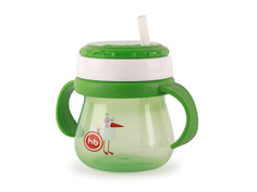 Поильник с трубочкой и ручками Happy Baby 14012 250ml Grass