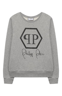 Хлопковый свитшот со стразами Philipp Plein