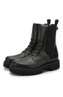 Высокие кожаные ботинки San Pietro на шнуровке Dolce & Gabbana