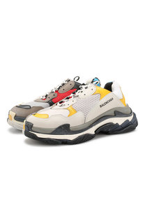 Текстильные кроссовки Triple S на шнуровке Balenciaga