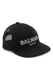 Хлопковая бейсболка с логотипом бренда Balmain