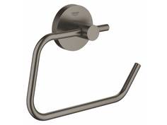 Держатель для туалетной бумаги без крышки GROHE Essentials, тёмный графит матовый (40689AL1)