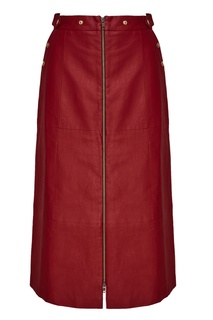 Красная юбка из эко-кожи Laroom