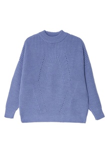 Вязаный голубой свитер Erma