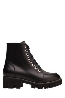Черные кожаные ботинки с шерстяной вставкой Portal