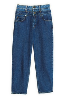 Синие джинсы с двойным поясом Sandro