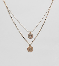Золотистое ярусное ожерелье с подвесками-монетами ALDO Adrendavia - Золотой