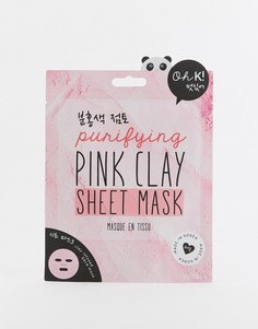 Листовая маска для лица с розовой глиной Oh K - Бесцветный