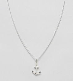 Серебряное ожерелье с небольшой подвеской-якорем Katie Mullally - Серебряный