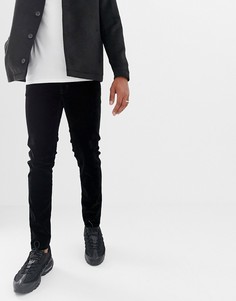 Черные бархатные джинсы скинни HUGO 734 - Черный