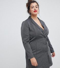 Платье-блейзер с блестками Vero Moda Curve - Серебряный