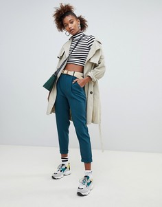 Зеленые брюки с отворотами Pull&bear - Зеленый Pull&;Bear