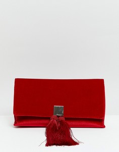 Бархатный клатч с кисточками Ted Baker Karly - Красный