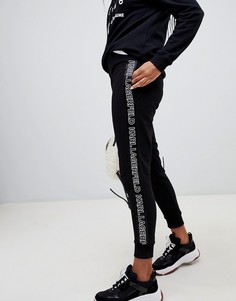 Трикотажные спортивные штаны с логотипом Karl Lagerfeld - Черный