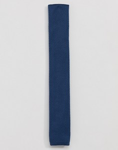 Синий трикотажный галстук Twisted Tailor - Синий