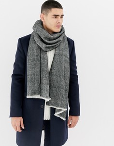 Серый шарф с шевронным узором Burton Menswear - Серый