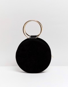 Черная круглая сумка через плечо со съемным ремешком Miss Selfridge - Черный