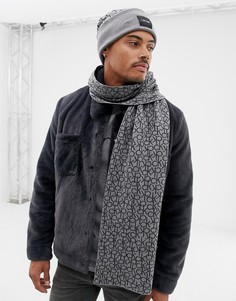 Подарочный набор с шарфом и шапкой-бини Calvin Klein - Серый