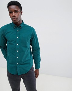 Приталенная оксфордская рубашка оливкового цвета Abercrombie & Fitch - Зеленый