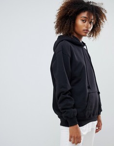 Черный худи свободного кроя Pull&Bear - Черный Pull&;Bear