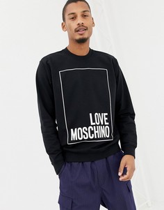 Свитер с вышитым логотипом Love Moschino - Черный