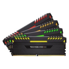 Модуль памяти CORSAIR Vengeance RGB CMR64GX4M4A2666C16 DDR4 - 4x 16Гб 2666, DIMM, Ret