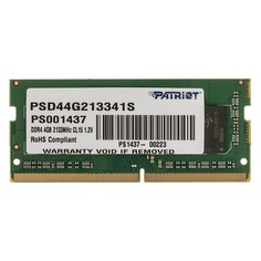 Модуль памяти PATRIOT PSD44G213341S DDR4 - 4Гб 2133, SO-DIMM, Ret Патриот