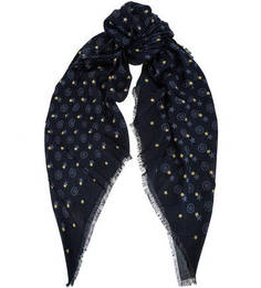 Платок синего цвета с монограммой бренда Tommy Hilfiger