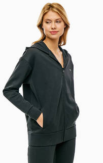 Черная толстовка на молнии с карманами Calvin Klein Performance