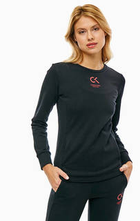 Хлопковая черная толстовка с карманами Calvin Klein Performance