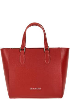 Кожаная сумка красного цвета на молнии Ermanno Ermanno Scervino