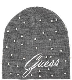 Вязаная шапка с бусинами Guess