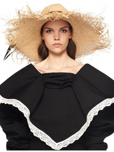 Соломенная шляпа с декором Gigi Burris