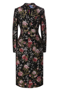 Двубортное пальто с принтом Dolce & Gabbana