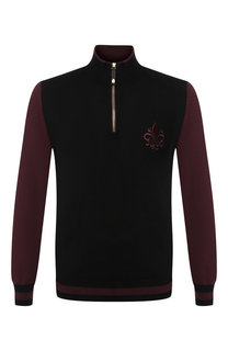 Шерстяной джемпер с воротником-стойкой на молнии Billionaire