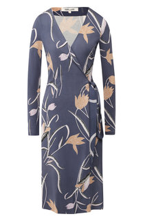 Шелковое платье с запахом и принтом Diane Von Furstenberg