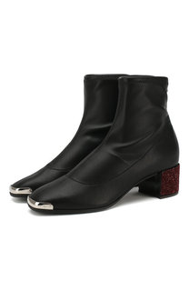 Кожаные ботильоны Augustine на декорированном каблуке Giuseppe Zanotti Design