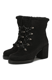 Замшевые ботильоны Yukon с внутренней отделкой из овчины Stuart Weitzman
