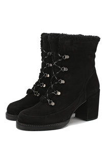Замшевые ботильоны Yukon с внутренней отделкой из овчины Stuart Weitzman