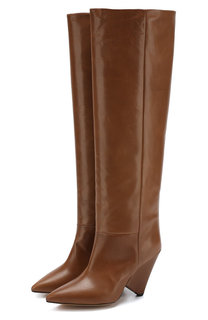 Кожаные сапоги на фигурном каблуке Isabel Marant